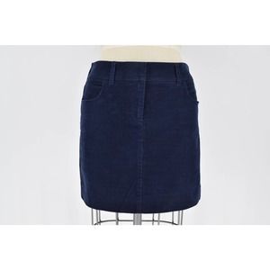 J. CREW FACTORY preppy corduroy pencil skirt dark blue size 4 women's